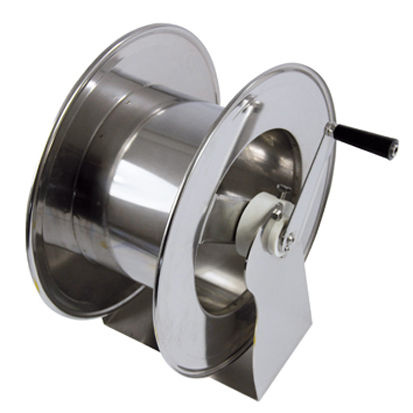 AKM9811, Stainless steel manual hose reel, suitable for 35 m. 1/2 hose or  50 m. 3/8. - AKBO